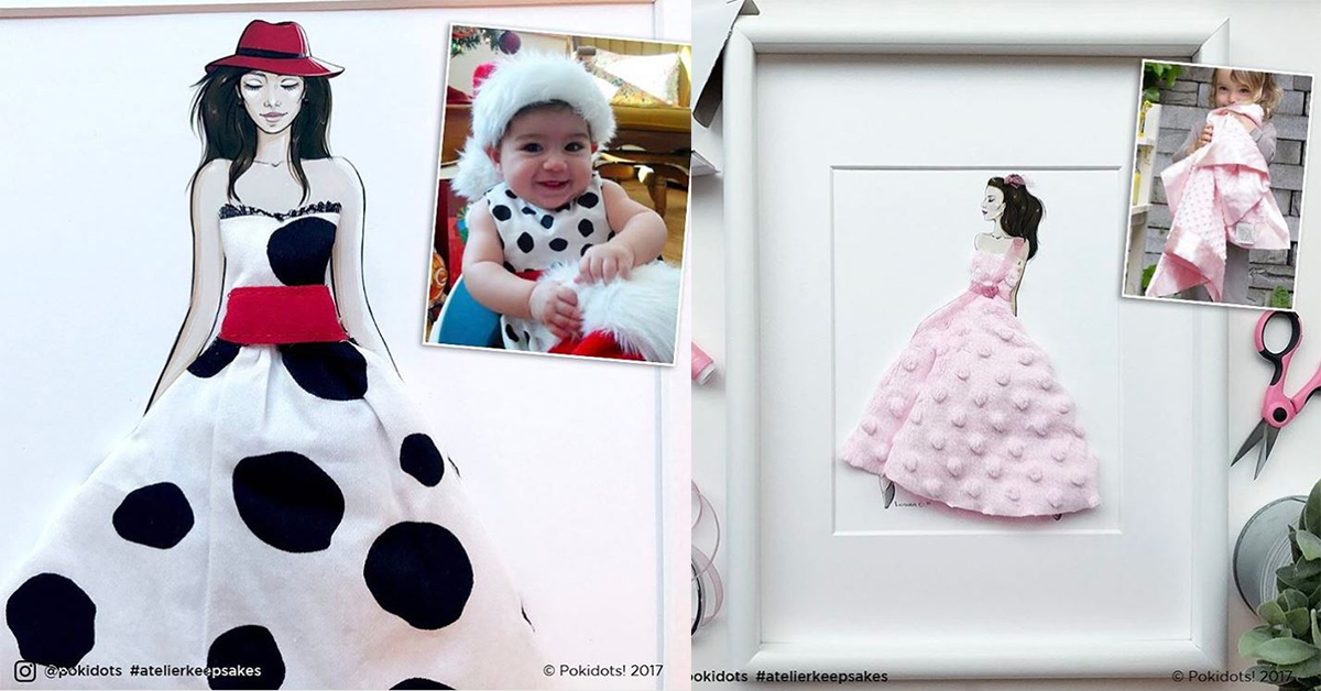 寶寶衣服超時尚改造！「時裝拼布插畫」讓母愛爆棚也很時髦 寶寶、衣服、改造、時尚、拼布、插畫、時裝、媽媽、創意、藝術