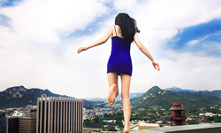 與死神在空中共舞   玩命女孩自拍秀 藝術、攝影、Ahn Jun、玩命攝影、藝術