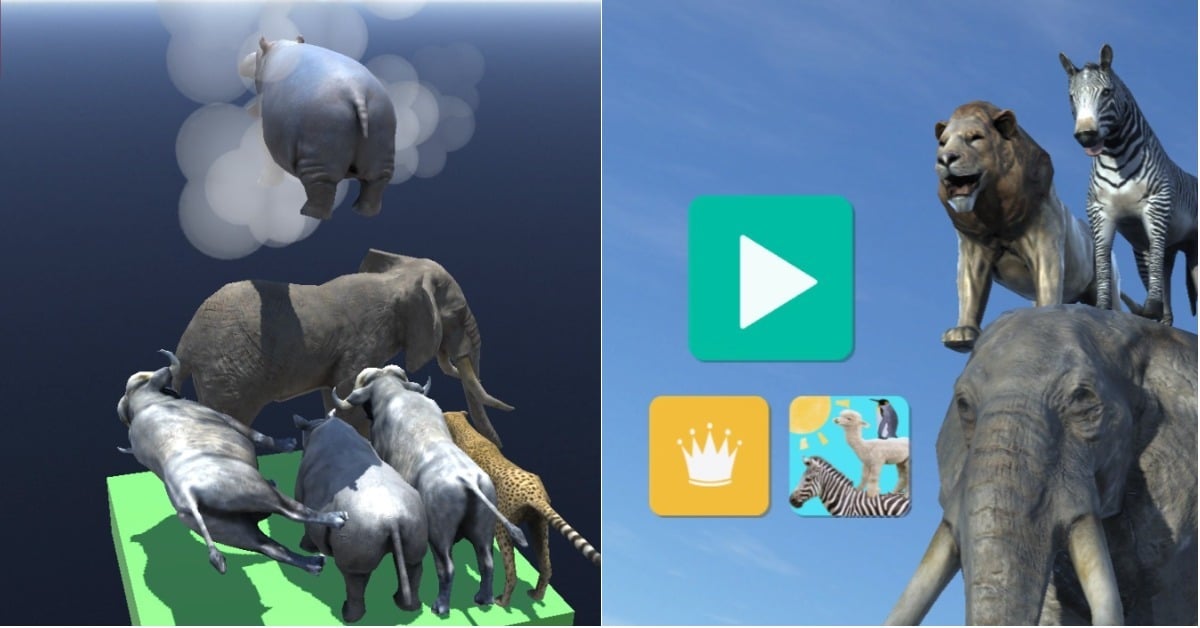 疊動物沒有想像中的簡單！立體疊疊樂《動物塔3D》考驗你的空間概念 動物塔3D、どうぶつタワー3D、手遊、日本、動物塔、疊疊樂、立體