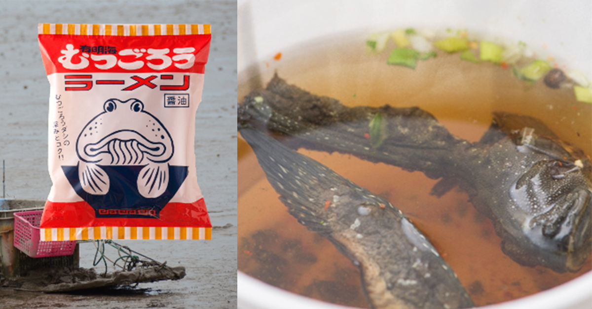 暗黑料理又來啦！日本特色「彈塗魚拉麵」還有杯湯你敢吃嗎 日本、夜明茶屋、有明海、彈塗魚、拉麵、泡麵、杯湯、雷氏鰻鰕虎、異形、海鮮