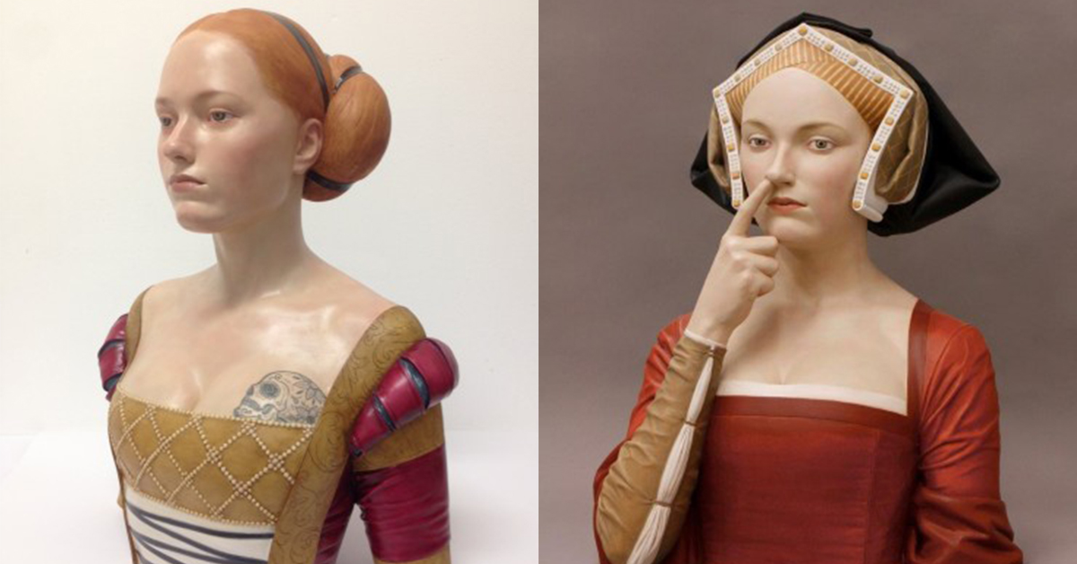 這群歐洲中古貴族刺青、穿比基尼有苦衷？諷刺雕塑藝術認真惡搞有話要說 西班牙、雕塑、大理石、諷刺、藝術、中古世紀、流行文化、服裝、藝術