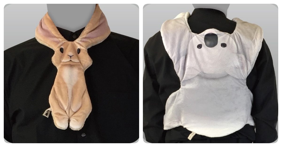 你的背上怎麼掛了一隻無尾熊！小動物「MATAGI」給你滿滿的溫暖 MATAGI、保暖、禦寒、動物、毛絲鼠、兔子熊貓、無尾熊、海獺、黑熊、樹懶