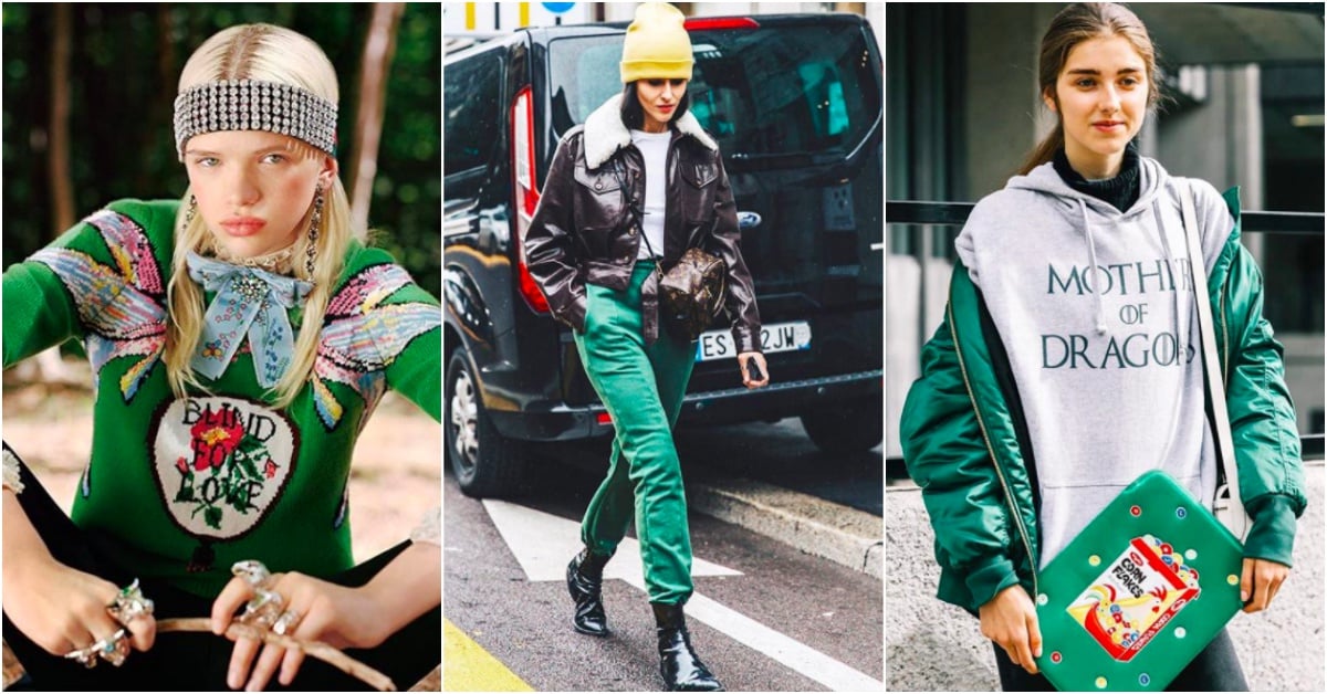 綠色穿搭沒有想像中難？幾種搭配方法喚醒你潛在的綠色因子 綠色、穿搭、時尚、流行、綠色控、個性、冷色調、風格、療癒色、三原色、RGB