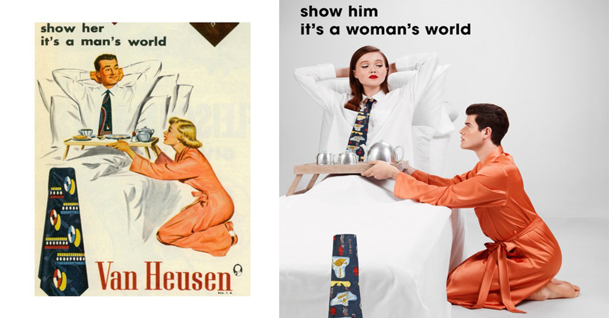 女人就是要當個被服侍的國王皇后！攝影師翻拍復古廣告扭轉性別刻板 性別刻板、性別固著、性別歧視、性轉風、廣告、翻拍、攝影、平行宇宙、美國、藝術