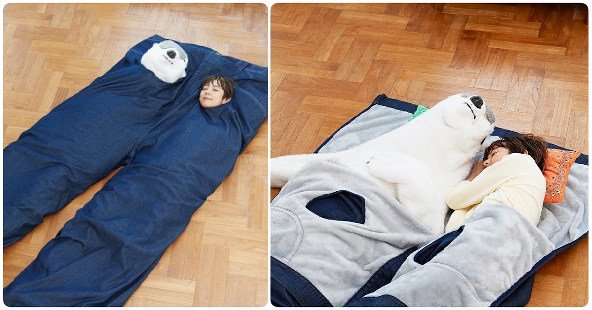 男朋友褲不只可以穿還可以拿來睡覺！「牛仔褲睡袋」把另一半也包好包滿 情侶、情人節、禮物、牛仔褲、睡袋、男朋友褲、日本、Felissimo、創意