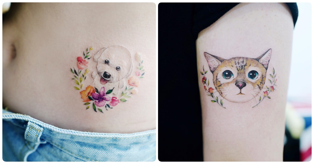 用最浪漫的方式紀念自己的毛小孩！動物花草系刺青唯美又可愛 毛小孩、紀念、刺青、紋身、花草