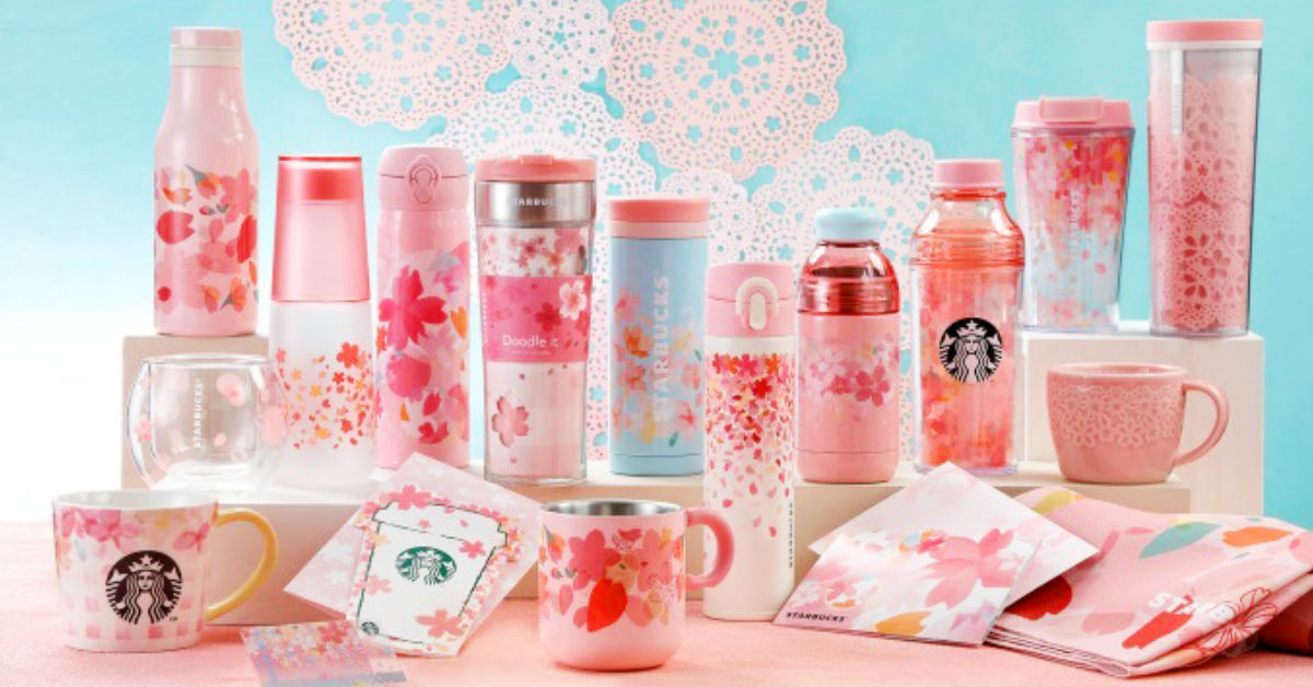 滿滿的粉紅色讓人少女心大爆炸！日本星巴克春季限定櫻花系列夢幻登場 日本、星巴克、春季限定、櫻花、草莓、粉紅色、隨行杯、保溫杯、馬克杯