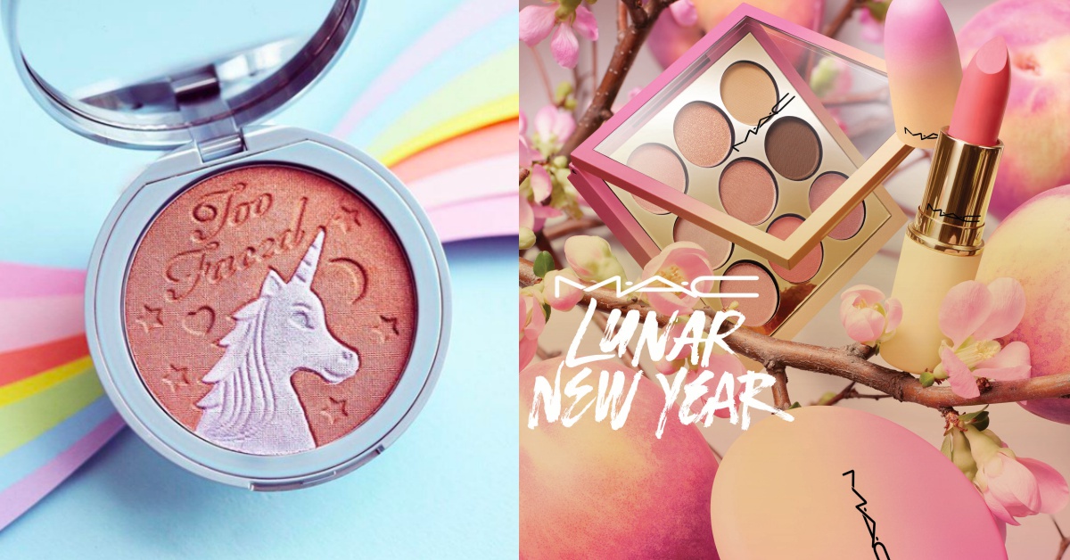 網友們搶瘋了！M.A.C蜜桃彩妝、TOO FACED獨角獸系列可愛到犯規 TooFaced、mac、新年限定、限量彩妝、蜜桃色、壽桃