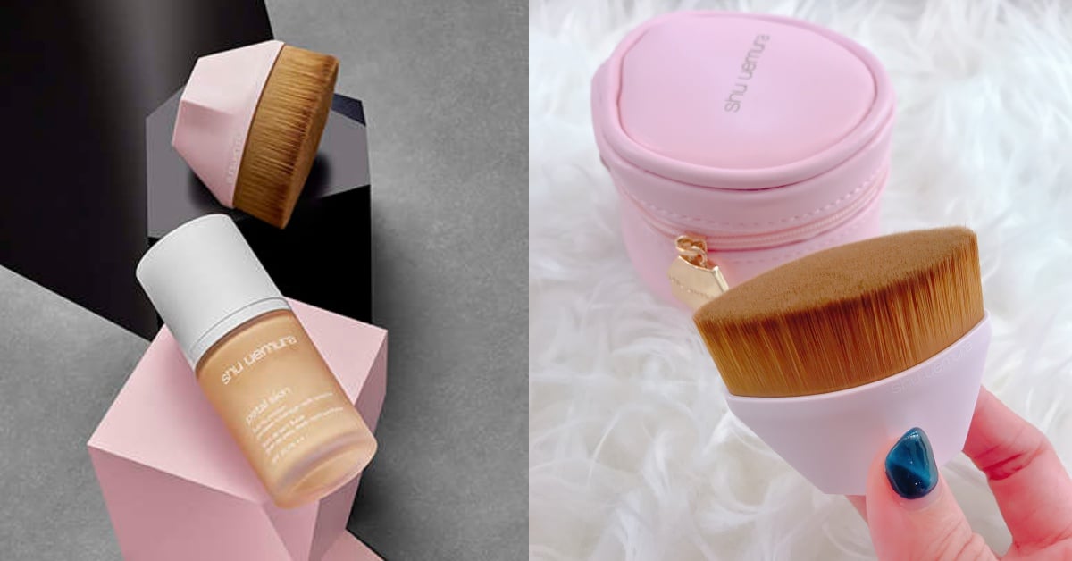 還附圓形粉紅皮袋！植村秀#55零刷痕粉底刷 推出限量粉紅版 植村秀、零刷痕粉底刷、櫻花粉
