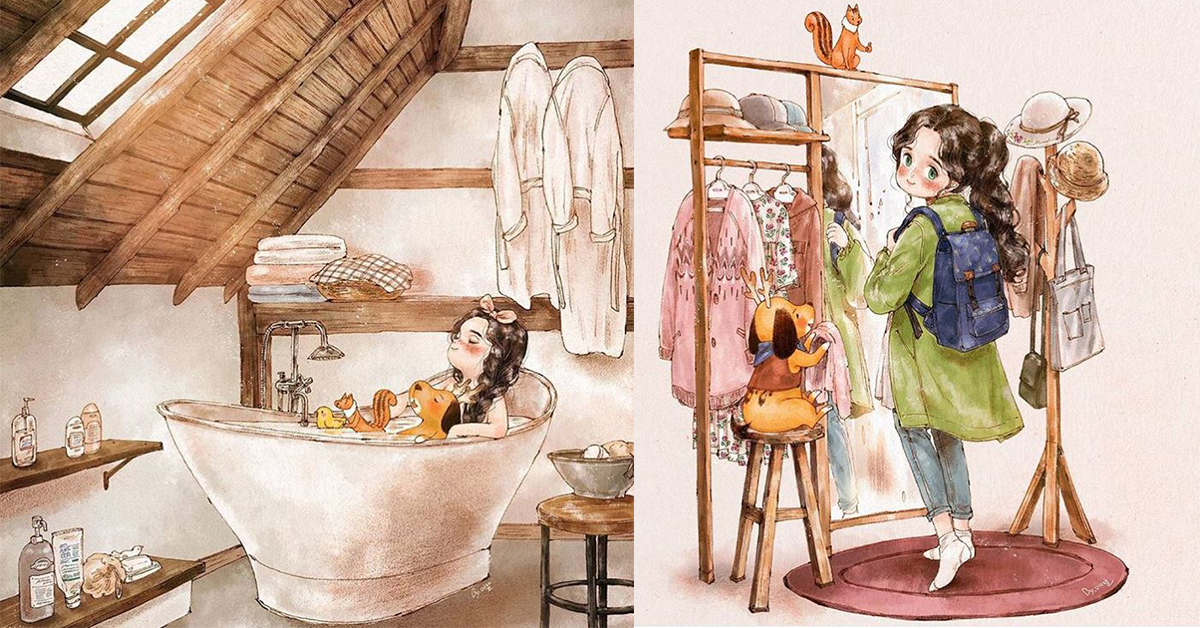 看完馬上想單身！韓插畫家暖心描繪「有點寂寞卻很自在」的一個人生活 一個人、生活、韓國、插畫、_aeppol、애뽈、單身、獨處、藝術