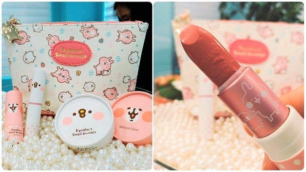 卡娜赫拉又來放火惹！7-11全球首賣「兔兔美妝」腦粉含淚收藏啦 卡娜赫拉、7-11、兔兔、彩妝、美妝、蜜粉、腮紅、唇蜜、潤唇膏、化妝包