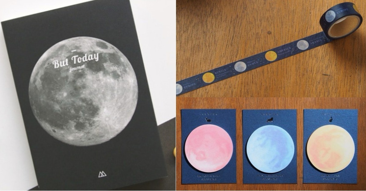 月光就是愛的訊息！月亮控必收浪漫文具特輯♡ 剁手指小姐、買文具、月球、月亮、月光、月曆、日曆、便條紙、便利貼、原子筆、紙膠帶、貼紙、浪漫、文具控