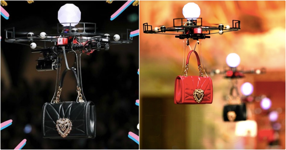 無人機的最狂用法！「精品包」從天而降？時裝周全「機」出動只為了炫新品 無人機、米蘭時裝週、Dolce & Gabbana、平昌冬奧、無人機燈光秀