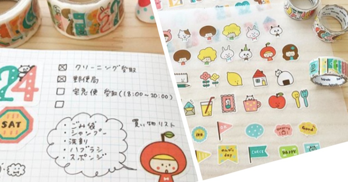 超可愛mizutama插畫變身bande限定版日付紙膠帶！這聯名太萌必須推 mizutama、bande、限定款、紙膠帶、萌、聯名款、分開撕、日付、文具、hitotoki、文具控