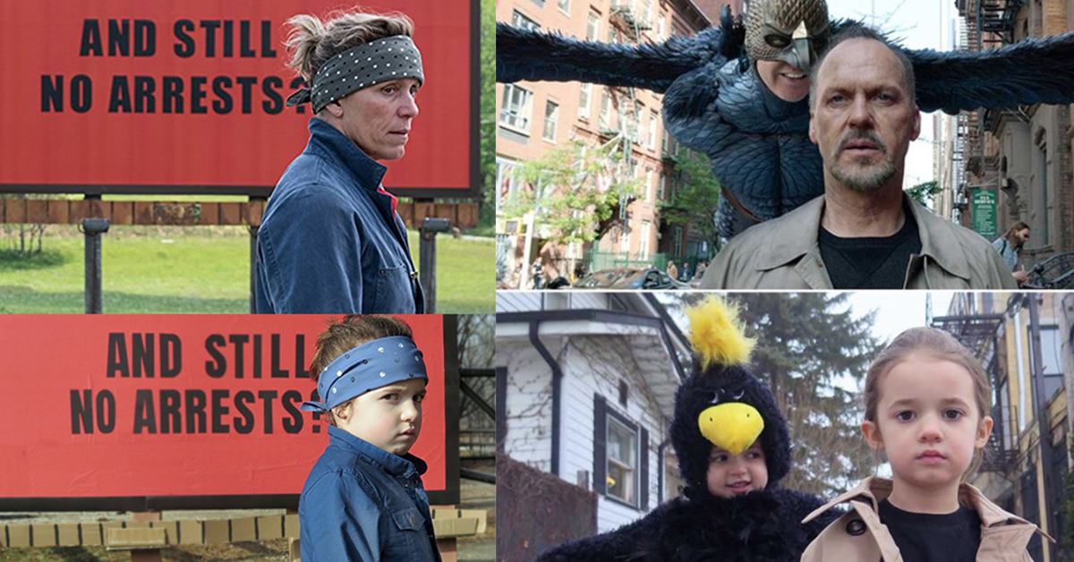 小小年紀就抱著影后夢！？蘿莉三姐妹神還原奧斯卡得獎電影畫面 Cosplay、DON'T CALL ME OSCAR、奧斯卡、Oscar、2018年奧斯卡、水底情深、意外、逃出絕命鎮、可愛、淑女鳥、嬰兒、Maggie Storino、低成本