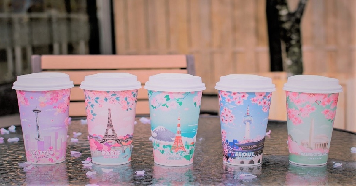 限量「草莓歐蕾」賣完就沒惹！CITY CAFE城市櫻花杯搶攻少女心 7-11、CITY CAFE、城市杯、櫻花、甜點、集點、保溫瓶、野餐籃