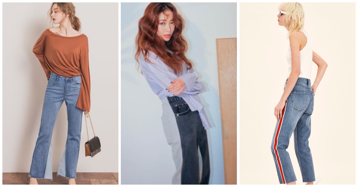 想要拉高、顯瘦、修大腿！妳只缺一件時髦的「拼接牛仔褲」而已！ 拼接、牛仔褲、顯瘦、瘦腿、下半身