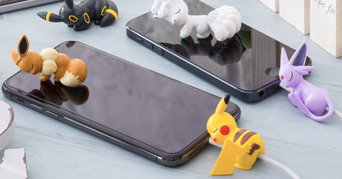 欸欸皮卡丘怎麼睡在我的線上啦？「寶可夢充電線保護套」萌萌出擊！ 寶可夢、充電線、傳輸線、保護套、皮卡丘、伊布、伊布家族、太陽伊布、月亮伊布、六尾、九尾、呆河馬