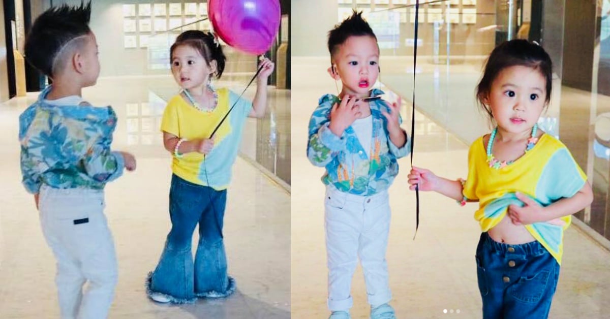 一眨眼又長大了！徐若瑄IG曬兒子Dalton和咘咘「情侶裝」閃照！ 咘咘、徐若瑄、Dalton