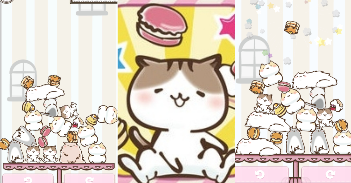 貓咪塔一點都不好疊！療癒型疊疊樂手遊《Cat&Sweets Tower》 にゃんことスイーツタワー 、貓和甜點塔、疊疊樂、貓咪、甜點、塔、可愛、萌、療癒、河口奈治