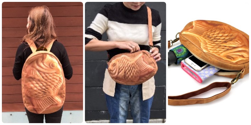 背它走在路上根本意圖使人肚子餓！仿真「鯛魚燒造型包」越看越想吃 鯛魚燒、後背包、造型包包、仿真、食物、吃貨