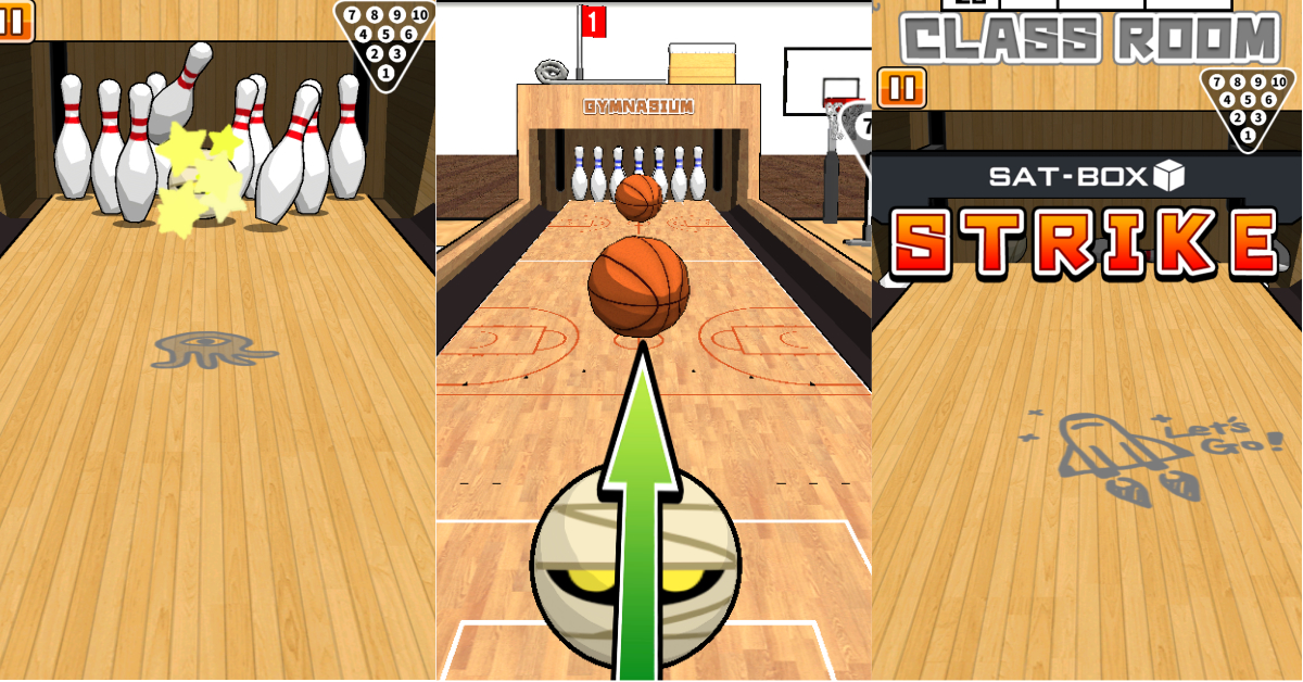 只要想打保齡球不管在哪裡都行？！《机でボウリング》把學校書桌當成球道啦 手遊、保齡球、學校、書桌、机でボウリング、桌上保齡球、童趣、玩樂、玩耍、SAT-BOX