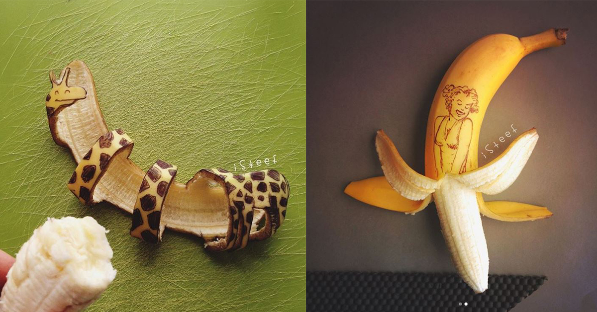 「玩食物」也可以創業？超勾錐香蕉藝術不只好吃更要你好看 食物、藝術、香蕉、isteef、繪畫、雕刻、藝術