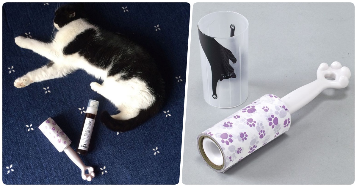 自己的貓毛自己黏！超可愛的貓咪除塵滾輪把一整隻貓掌借給你 貓掌、除塵滾輪、貓咪、貓毛、貓主子、貓奴、握把