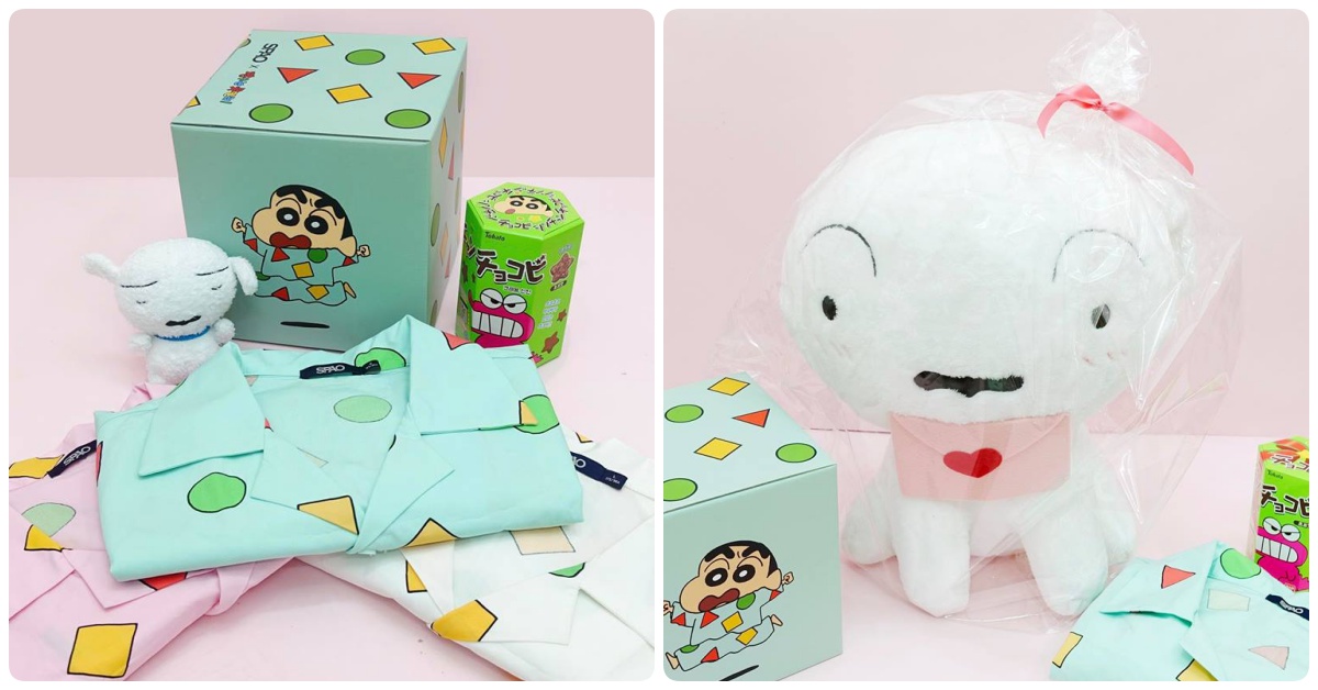 拜託讓我抽到45公分大的小白！比之前更福的《蠟筆小新》睡衣幸運箱來啦 蠟筆小新、SPAO、睡衣、小白、幸運箱、同款