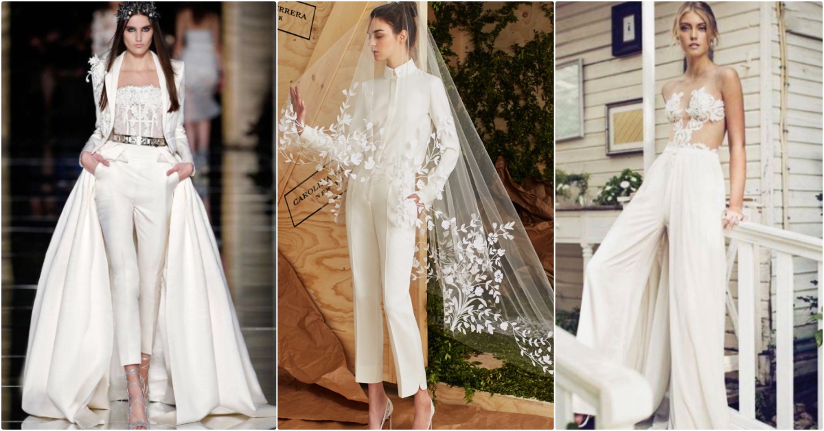 誰說婚紗一定要是裙？Girl Crush新娘正流行！盤點帥勁狂飆的6套「褲婚紗」 婚紗、婚禮、新娘禮服、褲裝婚紗、褲裝禮服