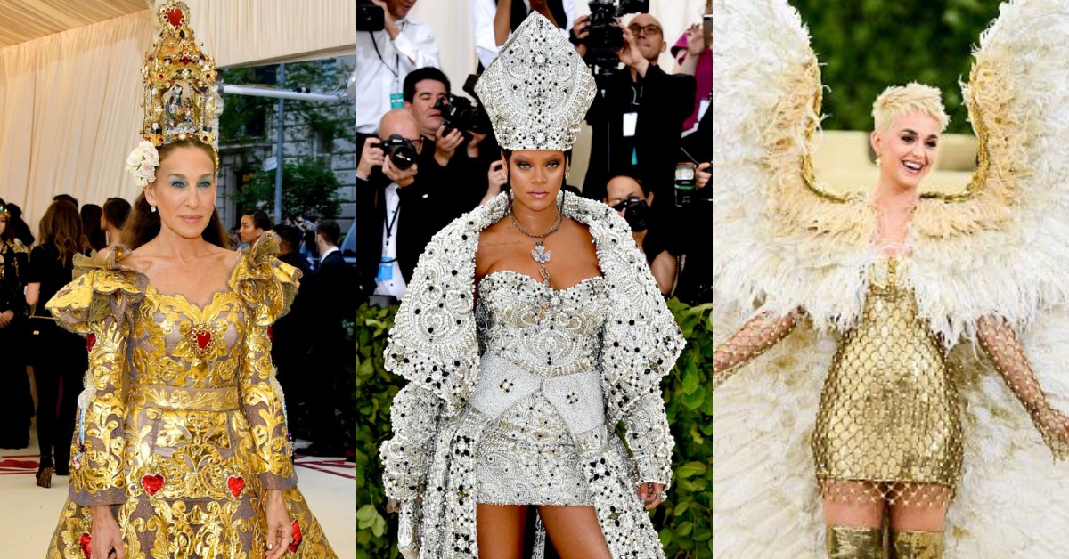 Katy Perry翅膀大到只能坐敞蓬車！「2018 Met Gala」有天使、聖母還有四面佛？ met gala 2018、Katy Perry、rihanna