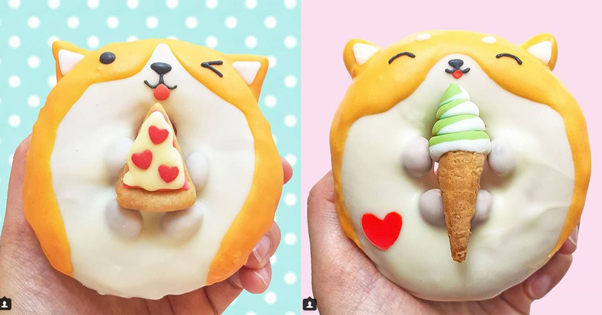 柯基雖然腿短短點心還是攬牢牢！「抱抱甜點」圈粉指數MAX升級 柯基、造型、甜點、甜甜圈、vickiee_yo