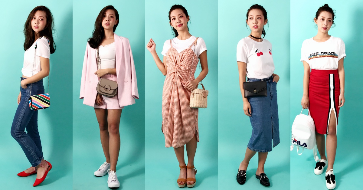 白T根本史上最好搭！五款「白T-Shirt」穿搭，包了時髦、甜美、還能順便顯高瘦！ 妞的穿搭日常、白T、穿搭、時尚、顯瘦