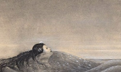 灰階色調的海洋世界  陰鬱版小美人魚插畫    小美人魚、插畫、Kay Neilsen、藝術