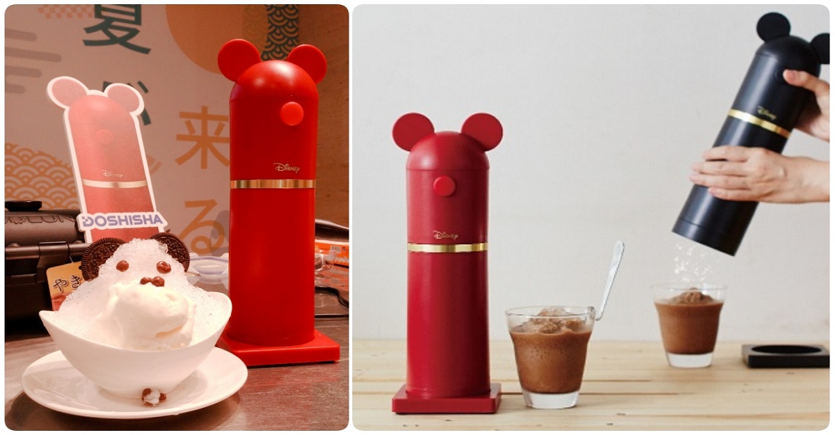 按按小鼻子就有剉冰吃惹！迪士尼聯名米奇刨冰機×最時尚冰霸杯超萌登場 迪士尼、米奇、刨冰機、日本、家電、Doshisha、保冷瓶、夏天