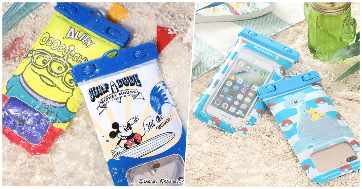 皮卡丘、米奇加入水上保護手機大隊！超萌「手機防水袋」要陪你迎接夏日 日本、夏日、防水袋、Hamee、皮卡丘、拉普拉斯、精靈寶可夢、迪士尼、皮克斯、三眼怪、米奇、嚕嚕米、愛麗絲夢遊仙境、小美人魚、海底總動員