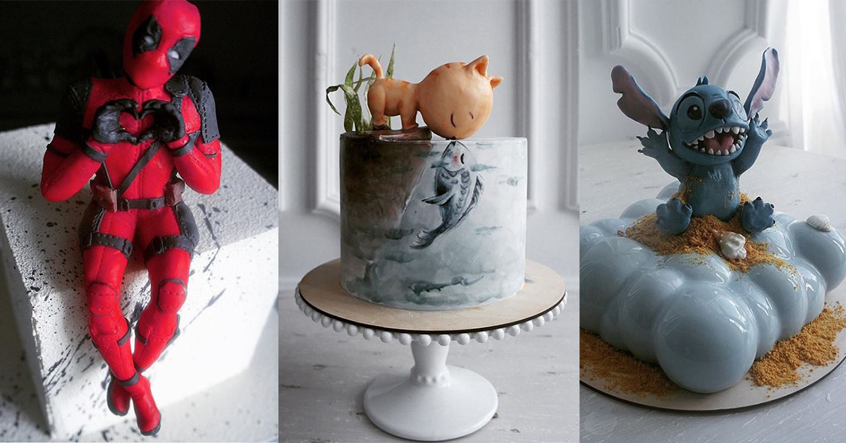 死侍啾咪蛋糕想吃嗎？俄甜點師「神立體」蛋糕打造女孩異想世界 造型蛋糕、創意、設計、迪士尼、史迪奇、公主、死侍、蝙蝠俠、藝術
