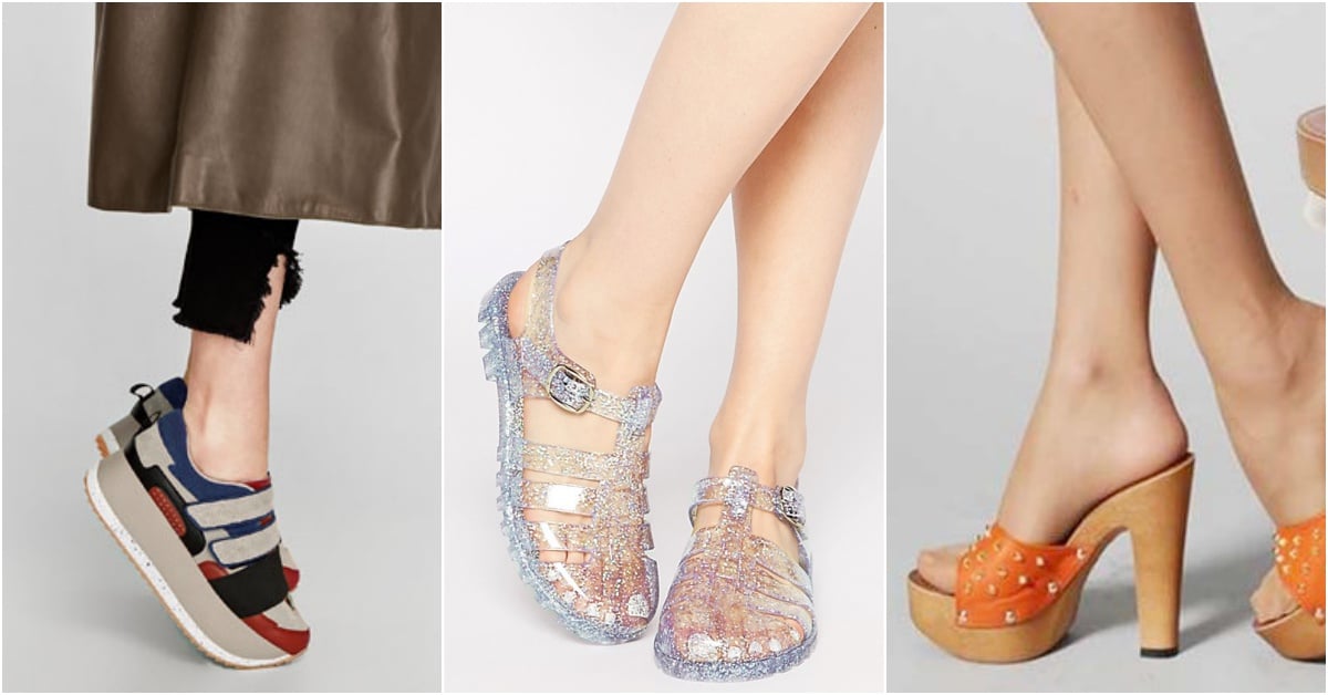 澀谷辣妹高跟拖鞋穿過嗎？還有「果凍鞋、厚底夾腳拖⋯」這些你曾經著迷過的難忘鞋款！ 果凍鞋、厚底夾腳拖、90年代、復古、高跟拖鞋