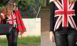 就是愛紅藍白 英國國旗日常穿搭 搖滾、龐克、圍巾、紅藍白、國旗