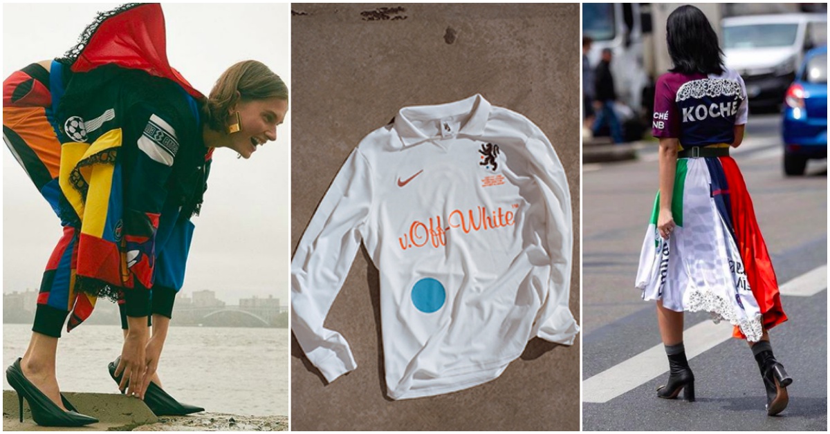 還記得熬夜看足球的熱血嗎？！時裝品牌跟上足球風潮，不運動也能時髦得分 足球熱、KOCHÉ、onefifteen初衣食午、Nike×Off-White、Nike×Kim Jones