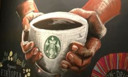 星巴克的隱藏版小畫家  神人級黑板插畫 插畫、星巴克、藝術