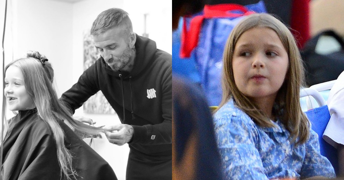 你老爹來親下刀！親自幫哈潑剪去過腰長髮，貝克漢哭哭臉：「不管怎樣還是♥啦～」 貝克漢、David Beckham、哈潑、Harper Beckham、布魯克林