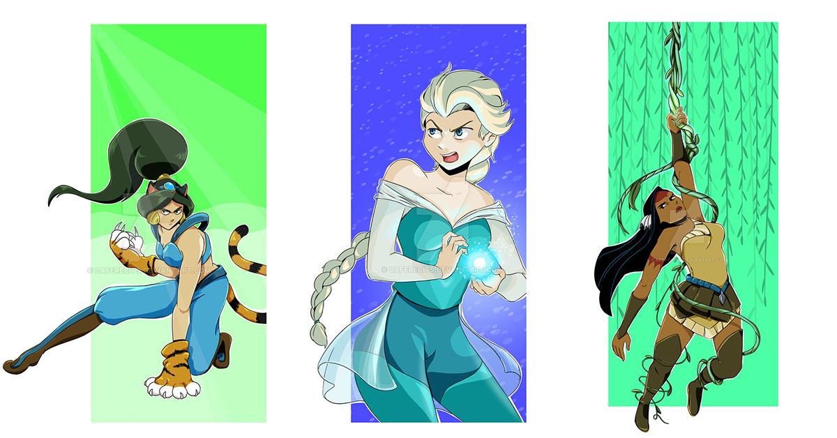 當迪士尼公主變身超級英雄？大展「公主超能力」組隊英雄聯盟搶攻少女心 迪士尼、公主、插畫、漫威、英雄