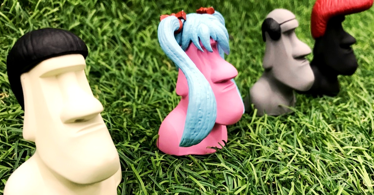 「地球上的無解之謎」台灣設計師扭蛋御守：神秘的復活節島摩艾石像 摩艾、復活節島、扭蛋、堅果創意工作室、心痛扭蛋機、智利、禿頭摩艾、西瓜皮摩艾、飛機頭摩艾、雙馬尾摩艾