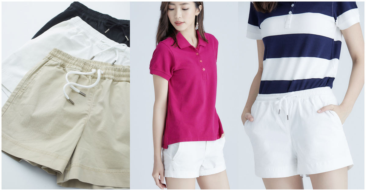 運動白短褲 休閒正裝一把罩 erss、白短褲、穿搭、基本款、白色、簡約、實穿、時尚、運動風、正式