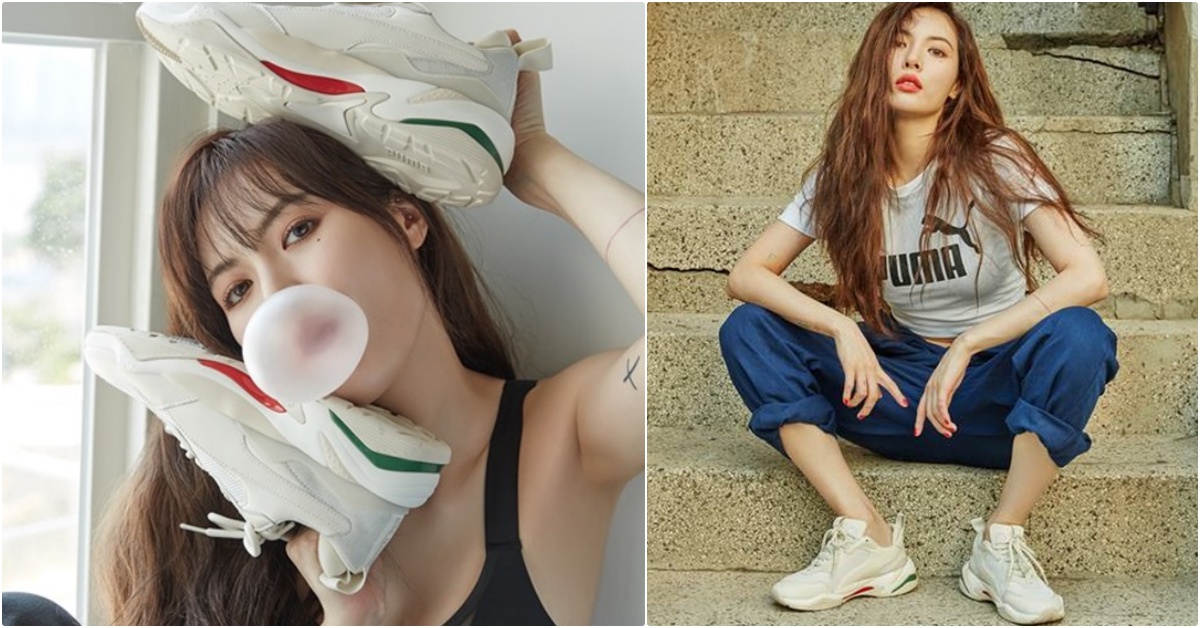 這次不只賣性感！泫雅穿上「PUMA老爹鞋」大玩超能力！Girl Crush爆發已戀愛♡ 泫雅、PUMA泫雅、泫雅老爹鞋、PUMA老爹鞋、韓星穿搭