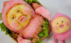 醜比頭呷奔！粉屁桃便當臉紅紅上市 醜比頭、粉屁桃、こびと、便當