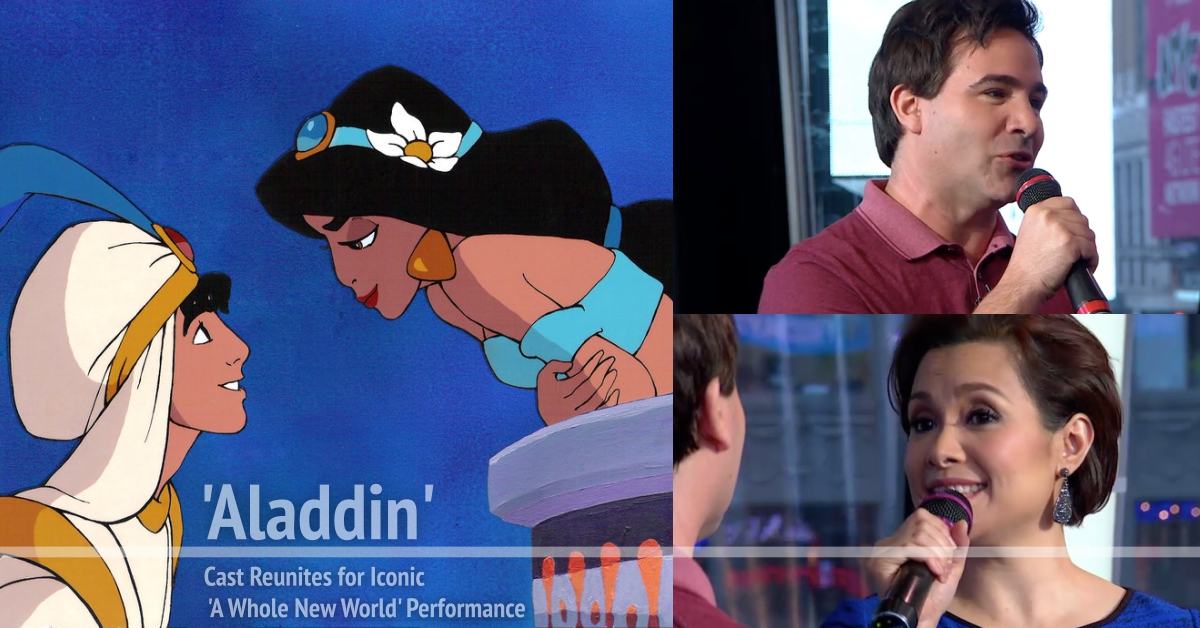 阿拉丁&茉莉公主20多年後再度合體！演唱主題曲〈A Whole New World〉雞皮疙瘩狂掉 迪士尼、阿拉丁、茉莉公主、合體、經典歌曲、演唱、A Whole New World、愛、童年、回憶