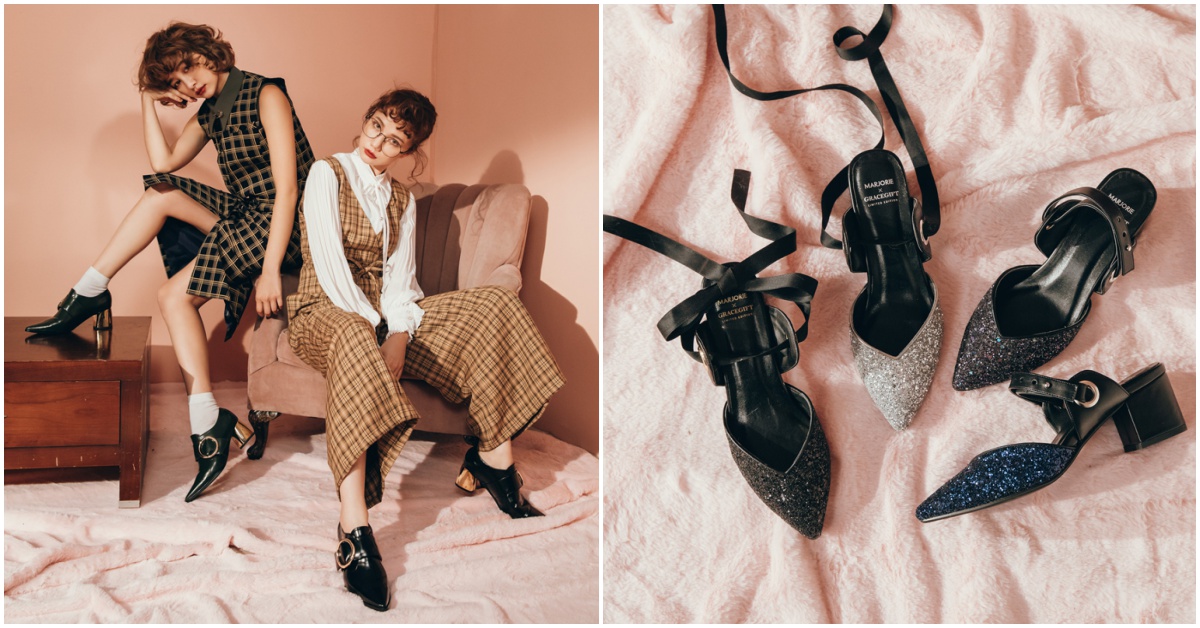 這太心機了吧♡Grace gift×Marjorie首度聯名系列從頭到腳整套都想收！ Grace gift×Marjorie、聯名、時尚、穿搭、鞋、秋冬