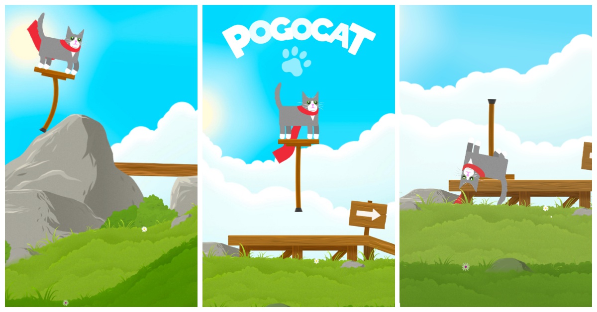 貓就算跑到遊戲裡也一樣難駕馭！超虐心喵咪彈簧高蹺手遊《Pogocat》 貓咪、Pogocat、主子、奴才、虐心、手遊、可愛、療癒